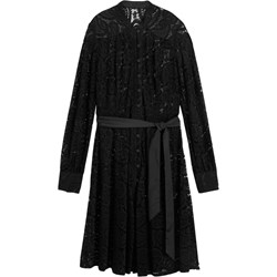 Sukienka czarna Bonprix casual na jesień mini z długimi rękawami szmizjerka  - zdjęcie produktu