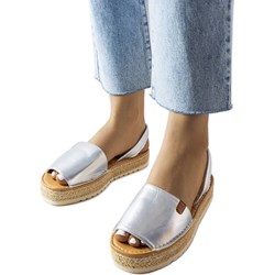 Sandały damskie z tkaniny casual bez zapięcia  - zdjęcie produktu