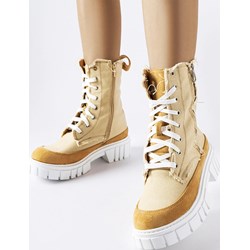 Workery damskie Gemre z zamkiem casual na płaskiej podeszwie  - zdjęcie produktu