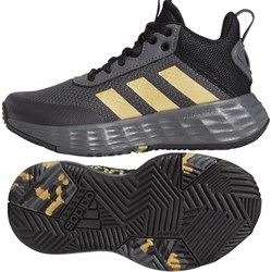Buty sportowe dziecięce czarne Adidas sznurowane  - zdjęcie produktu