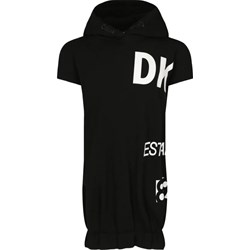 Sukienka dziewczęca DKNY czarna bawełniana  - zdjęcie produktu