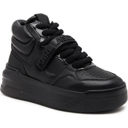 Buty sportowe damskie Karl Lagerfeld sneakersy z tworzywa sztucznego na platformie czarne wiązane  - zdjęcie produktu
