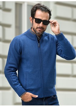 Sweter męski rozpinany - Gerard - ciemny jeans - M M. Lasota Swetry Lasota - kod rabatowy