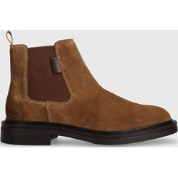 Buty zimowe męskie Gant brązowe zamszowe bez zapięcia  - zdjęcie produktu