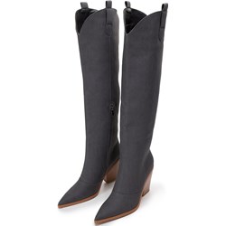 Botki WITTCHEN na zamek szare eleganckie na obcasie  - zdjęcie produktu