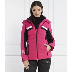 Różowa kurtka damska Emporio Armani krótka z kapturem  - zdjęcie produktu