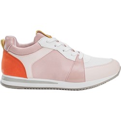 Buty sportowe damskie różowe płaskie sznurowane casual  - zdjęcie produktu