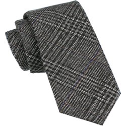 Krawat Alties szary w kratkę  - zdjęcie produktu