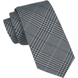 Krawat szary Alties w kratkę  - zdjęcie produktu