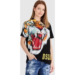 Bluzka damska Dsquared2 w nadruki młodzieżowa z krótkim rękawem  - zdjęcie produktu
