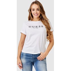 Bluzka damska Guess z krótkim rękawem z okrągłym dekoltem  - zdjęcie produktu