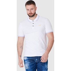 Biały t-shirt męski Guess z krótkim rękawem  - zdjęcie produktu
