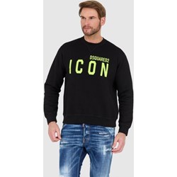 Bluza męska czarna Dsquared2 z napisami  - zdjęcie produktu