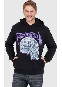 PHILIPP PLEIN Czarna bluza męska z kapturem skull, Rozmiar L wyprzedaż outfit.pl - kod rabatowy