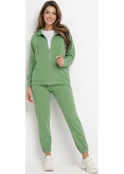 Zielony 2-częściowy Komplet Dresowy z Bluzą i Spodniami Seraphica Born2be Odzież okazja - kod rabatowy