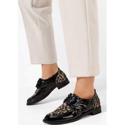 Półbuty damskie Zapatos casualowe skórzane wiązane  - zdjęcie produktu