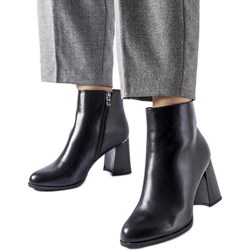 Botki jesienne na obcasie eleganckie  - zdjęcie produktu