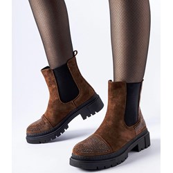 Gemre botki casual płaskie z zamszu bez zapięcia  - zdjęcie produktu