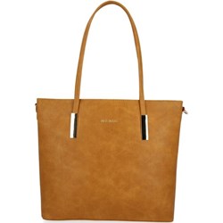 Brązowa shopper bag Bee Bag mieszcząca a5 ze skóry bez dodatków elegancka na ramię  - zdjęcie produktu