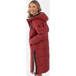 Płaszcz damski czerwony Volcano  - zdjęcie produktu
