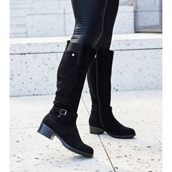 Kozaki damskie Gemre na zimę zamszowe na obcasie  - zdjęcie produktu