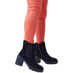 Botki z zamszu na zamek casual  - zdjęcie produktu