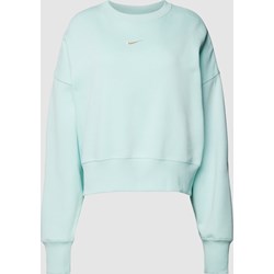 Bluza damska Nike krótka niebieska bawełniana  - zdjęcie produktu
