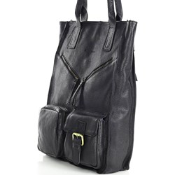 Shopper bag Mazzini na ramię ze skóry ekologicznej wakacyjna matowa  - zdjęcie produktu