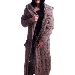 Sweter damski z dekoltem v  - zdjęcie produktu