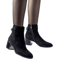 Botki zamszowe na zamek  - zdjęcie produktu