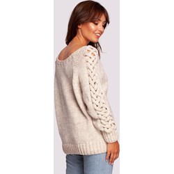 Sweter damski BeWear z okrągłym dekoltem casual na jesień  - zdjęcie produktu
