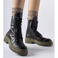 Workery damskie Gemre z zamkiem  - zdjęcie produktu