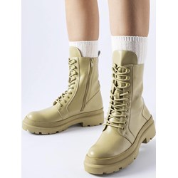 Workery damskie Gemre sznurowane płaskie  - zdjęcie produktu