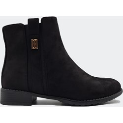 Botki Labuty czarne na zamek zamszowe  - zdjęcie produktu