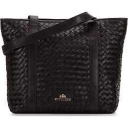 Shopper bag czarna WITTCHEN na ramię elegancka mieszcząca a5  - zdjęcie produktu
