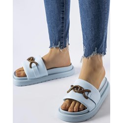 Klapki damskie na platformie casual bez zapięcia  - zdjęcie produktu