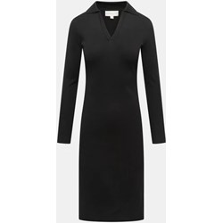 Sukienka APRICOT czarna z długim rękawem dopasowana  - zdjęcie produktu
