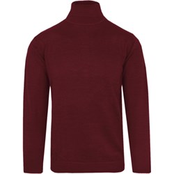 Sweter męski czerwony Adriano Guinari casual  - zdjęcie produktu