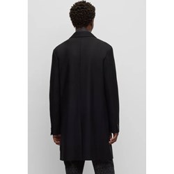Płaszcz męski czarny Hugo Boss elegancki  - zdjęcie produktu