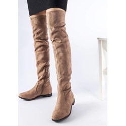 Kozaki damskie Gemre zamszowe za kolano bez zapięcia eleganckie  - zdjęcie produktu