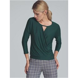 Bluzka damska Fokus zielona z długimi rękawami  - zdjęcie produktu