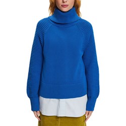 Niebieski sweter damski Esprit z golfem  - zdjęcie produktu