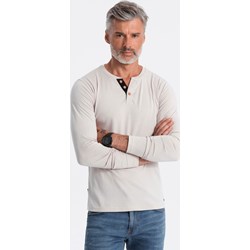 Ombre t-shirt męski na wiosnę casual z długim rękawem  - zdjęcie produktu