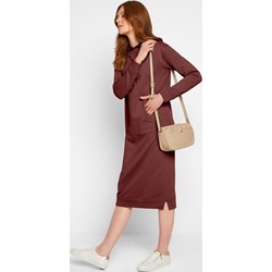 Sukienka Bonprix z długim rękawem midi casual na spacer z okrągłym dekoltem  - zdjęcie produktu