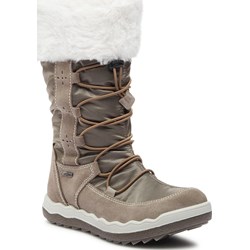 Buty zimowe dziecięce Primigi kozaki gore-tex brązowe sznurowane  - zdjęcie produktu