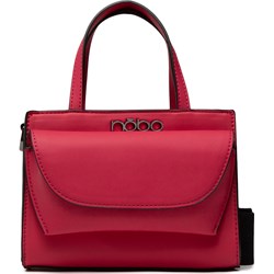 Shopper bag czerwona Nobo matowa bez dodatków elegancka na ramię  - zdjęcie produktu