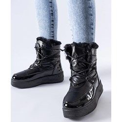 Śniegowce damskie Lee Cooper casual czarne sznurowane  - zdjęcie produktu