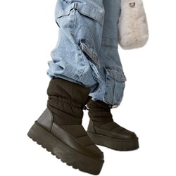 Śniegowce damskie zielone bez zapięcia  - zdjęcie produktu