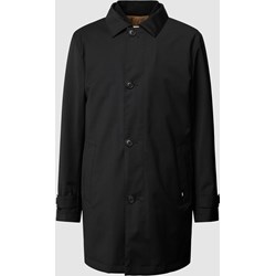 Płaszcz męski BOSS HUGO elegancki czarny  - zdjęcie produktu