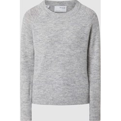 Selected Femme sweter damski wełniany z okrągłym dekoltem  - zdjęcie produktu